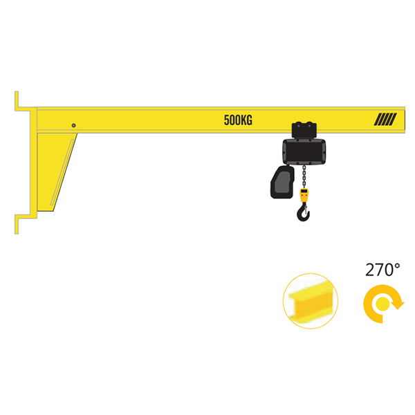 LWJ-D wall mounted jib cranes