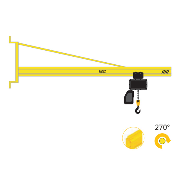 LWJ-S wall mounted jib crane